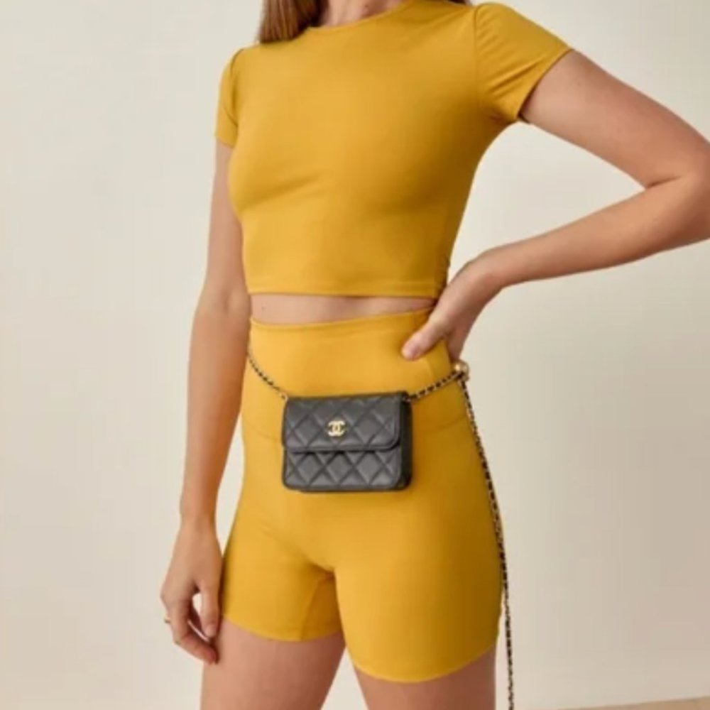 Yellow REFORMATION Work Out Co-ord Set